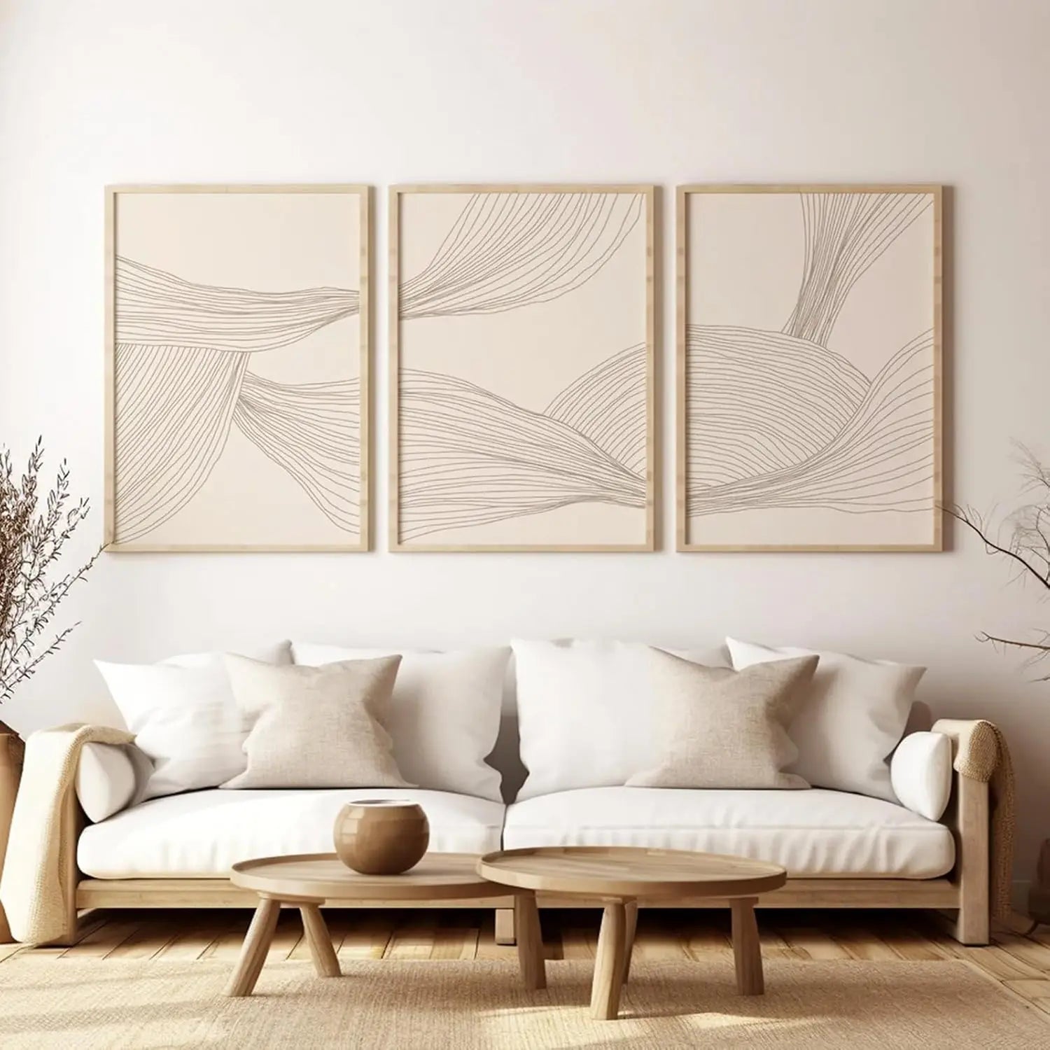 Set Líneas Beige - Mid-Century