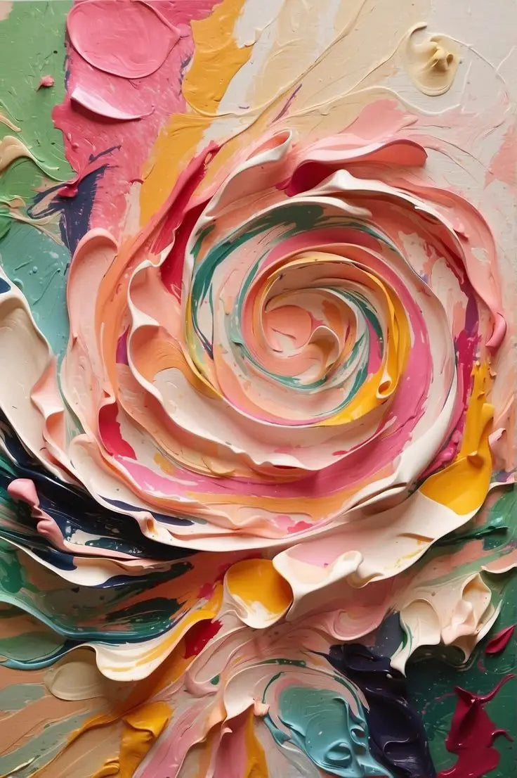 Lienzo Flor en Relieve