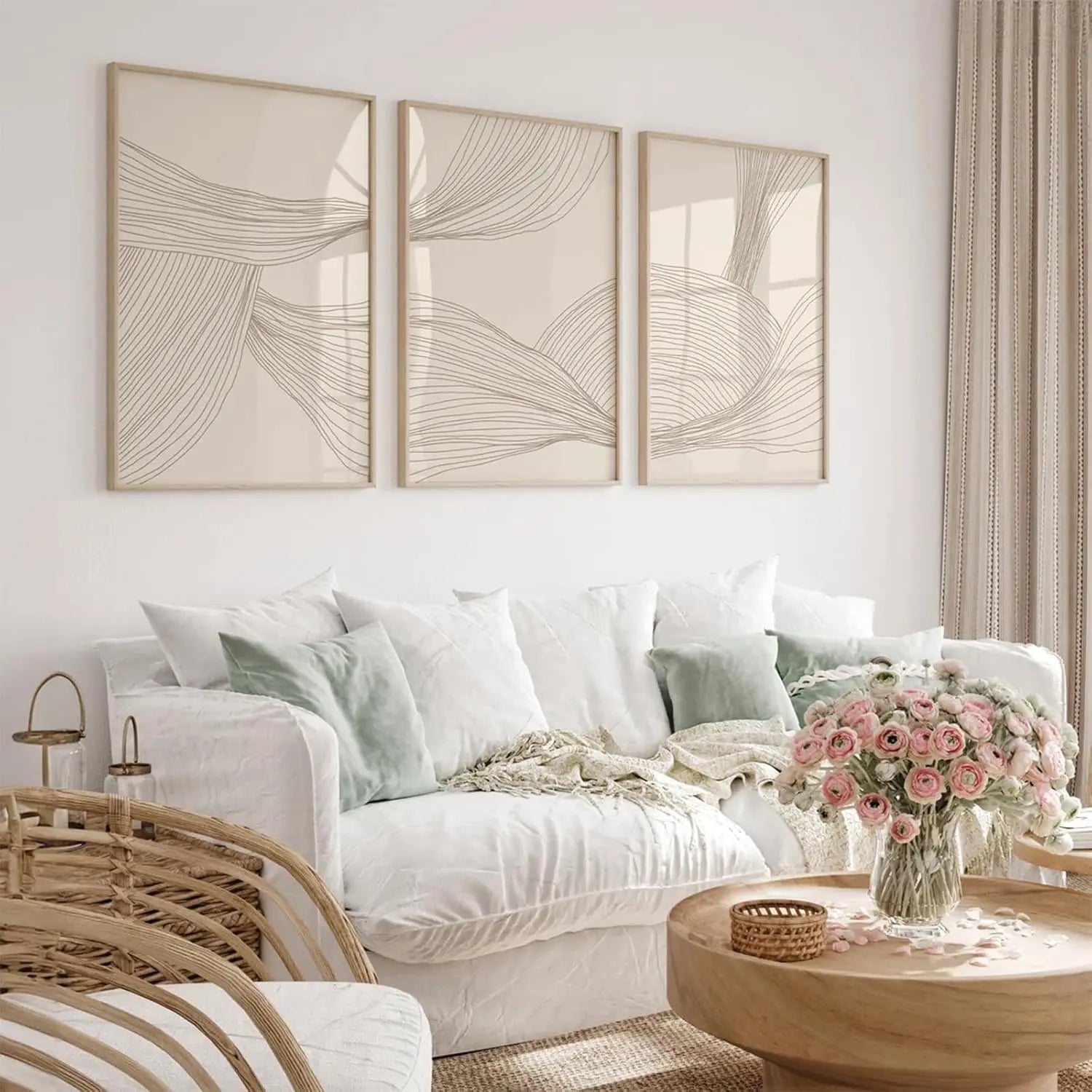 Set Líneas Beige - Mid-Century
